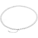 AOOVA Pearl Necklace 5.5-6.5MM Pearl Necklaces for Women Princess Necklace for Women for Holiday Gifts, Female Gifts
