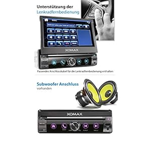 XOMAX XM-D761 Autoradio con mirrorlink, vivavoce bluetooth, schermo touch screen 7 pollici / 18 cm, RDS, DVD/CD, USB, SD… - immagine 8