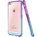 SALAWAT iPhone 6/6s Plus Case, Clear Cute Anti Scratch Slim Phone Case Cover, Reinforced TPU Bumper Shock Absorption Protective Case for iPhone 6 Plus/6s Plus 5.5 inch (Blue Purple)