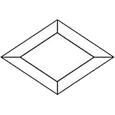 2"X3" Diamond Clear Glass Bevel 10 Pack