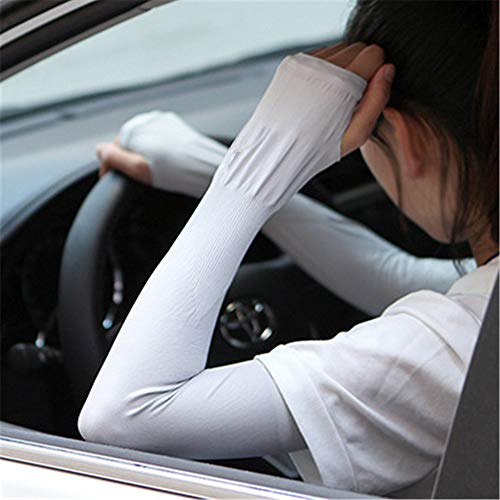 Koolsants 5 Pairs Cooling Arm Sleeves Cover UV Sun Protection Basketball Sport Outdoor Training, Basketball, Volleyball, Football, Riding, Driving, Length: 16inch