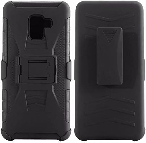 KAWOO Galaxy A8 2018 Case,Galaxy A5 2018 Case,Belt Clip Holster Dual Layer Hybrid Shock Absorbing Resist Kickstand Armor Phone Case Cover for Samsung Galaxy A8 2018/A5 2018 Phone