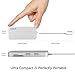 Lenovo USB C Hub, Type C Hub Adapter 3.1 with USB C Charging, HDMI Port, 2 USB 3.0 & 1 USB 2.0 Ports, SD & MicroSD Card Reader, for MacBook Pro2016/2017, Chromebook and More Type-C Devices, Silver