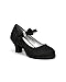 Little Angel Tasha-685E Glitter Bow Mary Jane Pump (Toddler/Little Girl /Big Girl) - Black
