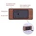 Alarm Clock, YOKKAO Digital Led Desk Clock Touch Sound Sensor Voice Control Built-in Temperature Time Display for Home and office (Wooden Color)