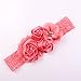 Ever Fairy Chiffon Lace Flower Baby Girls Turban Headband Head Wrap Hair Band With Pearl(2 Pack)