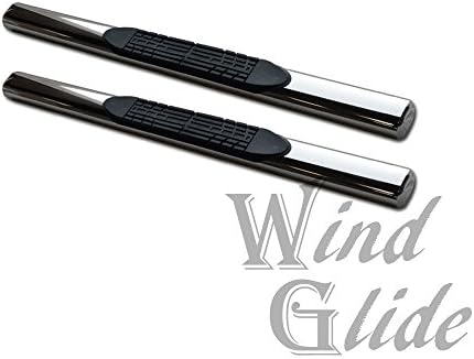 WindGlide(SSB-TUN07RC-4-20-CH) 4" Side Step Bars(CHROME), 2007-2016 TOYOTA TUNDRA REGULAR CAB