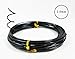 Anodized Aluminum Bonsai Training Wire 5-Size Starter Set with Canvas Bag - 1.0mm, 1.5mm, 2.0mm, 2.5mm, 3.0mm (147 feet total) - Choose Your Color (5 Sizes, Black)
