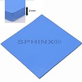 SPHINX blue 100x100x2 mm GPU CPU PS3 PS2 Heatsink Cooling Thermal Conductive Silicone Pad. Works for TV boards and any proper electronics.
