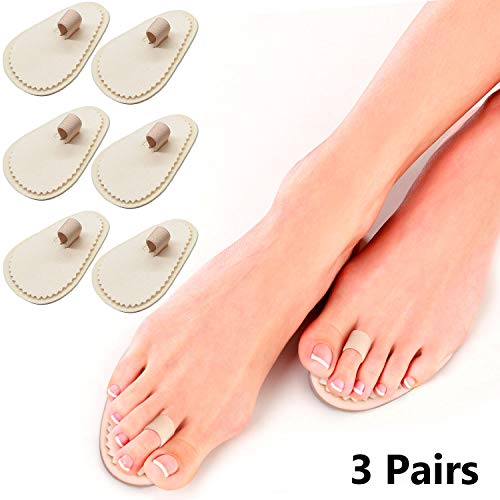 Hammer Toe Straightener Foot Pads – Fast Crooked or Bent Toe Separation & Alignment to Correct & Cushions Forefoot for Toe Pain Relief. Stops Toe Overlapping Plus Metatarsal Pad for Ball of Foot Pain