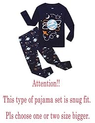 Space Little Boys Long Sleeve Pajamas Planet