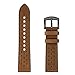 OXWALLEN Compatible with Samsung Active/Active 2, Samsung Galaxy Watch 42mm, Gear Sport, Vivoactive 3 Quick Release Watch Band, fit 20mm Mens Watches - Retro Brown/Black