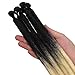Noverlife 10 Strands 50cm/20″ Black to Blonde Dreadlock Extensions, Single Ended Crochet Synthetic Dreadlocks Accessories, Jamaica Punk Hip-Hop Reggae Hair Braiding Wig Faux Locs for Fashion Men Womenthumb 2