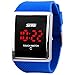 Kids Touch Screen Outdoor Blue Sports Watch with LED, Digital for Boys Girls, Above 10 Years Old