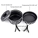 Touz Camping Cookware Lightweight Set-11Pcs Hiking Backpacking Cooking Picnic Bowl Pot Pan Set