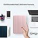 INFILAND iPad Mini 5 2019 Case with Pencil Holder, Ultra Slim Lightweight Stand Case with Translucent Frosted Back Smart Cover for iPad Mini 5th Gen 7.9-inch 2019 Release, Rose-Gold