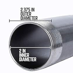 Pipe Décor 2 in. x 6 in. Black Steel