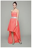 Hanxue Hi-Lo Chiffon Formal Party Dress Short Bridesmaid Dress