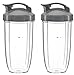 NutriBullet Replacement Cup Set 2 pcs Nutri-Bullet 24oz Cup + Flip Top Lid Replacement Set By Harrison & Cody