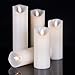 Evenice Flameless LED Candles Flickering pillar Candles Battery Operated Candles Unscented with Timer and Remote Set of 9 Ivory Real Wax Pillar LED Candles with 10-key silicone Remote