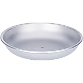 Boundless Voyage Titanium Camping Plate Dishes Saucer Lightweight Round Dinnerware Set Stackable Serving Plates Pasta Plates Travel Outdoor Home Kitchen Tableware Set Ti1115T