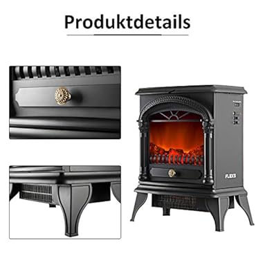 Flieks Elektrische Kamine Eckkamin Standkamin Kaminofen Wandkamin mit