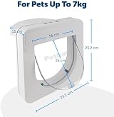 PetSafe Petporte Smart Flap Microchip Cat Flap Wall & Door Mount Compatible view 2