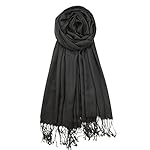 Achillea Bamboo Rayon Feel Soft Silky Pashmina Solid Shawl Wrap Scarf