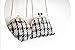 Lady Vintage Wool Houndstooth Retro Woven Classical Fabric Top-Handle Small Cell Phone Handbags,NO 1