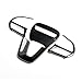 JSTOTRIM Steering Wheel Carbon Fiber Moulding Chrome Cover Trims kit for 2016 2017 2018 2019 2020 Dodge Challenger Charger Accessories