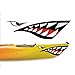 MonkeyJack 2 Pieces Shark Mouth Decals Sticker Fishing Boat Canoe Kayak Graphics Accessories - Waterproof and Durable
