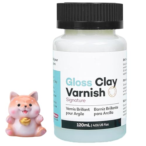 Air Dry Clay Glaze - 120ml Clay Varnish, Polymer Clay Glaze, High Gloss Clay Sculpture Sealant for Air Dry Clay Pottery - Waterproof Scratch Resistant Gloss Varnish Clay Glaze for Ceramics