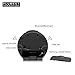 Plumeet Non Ticking Travel Alarm Clock with Snooze and Nightlight, Cute Colour for Kids, Ascending Sound Alarm, Easy to Set, Handheld Sized, Battery Powered (Black)