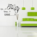 Eat Sleep Game vinyl wall art stickers,gamer xbox ps3 Bedroom Boys Girls Decal