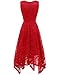 Bridesmay Women's Vintage Lace Cocktail Dress Handkerchief Hem Asymmetrical Party Bridesmaid Dresses
