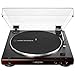 Audio-Technica At-LP60X-BW Fully Automatic Belt-Drive Stereo Turntable, Brown/Black, Hi-Fidelity, Plays 33 -1/3 and 45 RPM Vinyl Records, Dust Cover, Anti-Resonance, Die-Cast Aluminum Platter primary