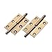dophee 2pcs Vintage Industrial Style Folding Butt Hinges with Screws for Cupboard Cabinet Door Wardrobe Wooden Boxes Cases Furniture Hardware, Antique Brass, 2.83