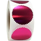 CHOULULUED Embossing Stickers 2" Round Labels Rose Red Foil Blank Stickers Metallic Seals for for Certificates, Notary, Embossing, Awards, Corporate Seals, 250 (Pink Gold)