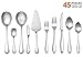Flatware Set Service for 8, E-far 45-Piece Stainless Steel Silverware Utensil Set with Serving Set, Perfect for Big Family/Wedding/Hotel/Restaurant - Dishwasher Safe