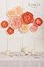 Ling's Moment Large Paper Flowers Set of 9(12''-8'' Assorted), Handmade Crepe Paper Peony Decorations for Nursery Wedding Backdrop Birthday Party Bridal Shower Photo Booth Centerpieces(Peach,Orange)