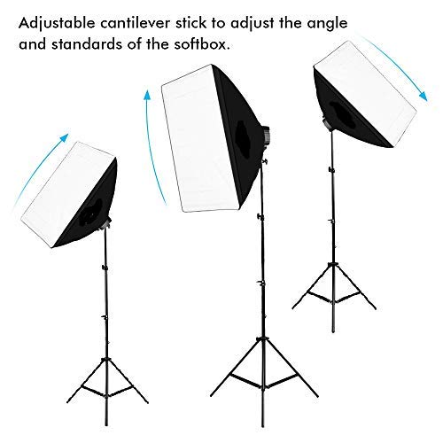 image for Andoer Photography Softbox Lighting Kit, 1350W Continuous Light System