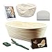 10 Inch Proofing Basket Oval Banneton Bread Basket - Bread Making Tools - Proofing Baskets for Sourdough Bread | Bread Scraper Dough | Bread Lame | Cloth Liner - Bread Baking Set