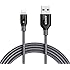 Anker PowerLine+ Lightning Cable (6ft) Durable and Fast Charging Cable [Kevlar Fiber & Double Braided Nylon] for iPhone, iPad and More(Gray)