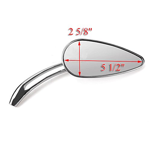 image for Saihisday 8mm / 10mm Motorcycle Rearview Side Mirror for Harley Davids