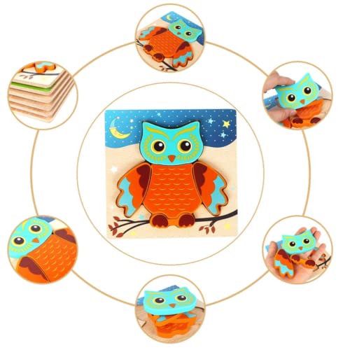 AM ANNA Wooden Puzzles for Toddlers 1-3 Year Old Girl Toy, Baby Montessori Toys 12-18 Months Birthday Gifts,Wooden Animal Puzzles Toy Life Learning Educational Preschool Toys - 6 Pack (6 Pack)