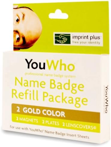 YouWho 2pcs 1"x3" Gold Badge Refill
