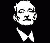 Bill Murray Outline Face Figure Car Vinyl Window Decal Truck White, Die cut vinyl decal for windows, cars, trucks, tool boxes, laptops, MacBook - virtually any hard, smooth surface
