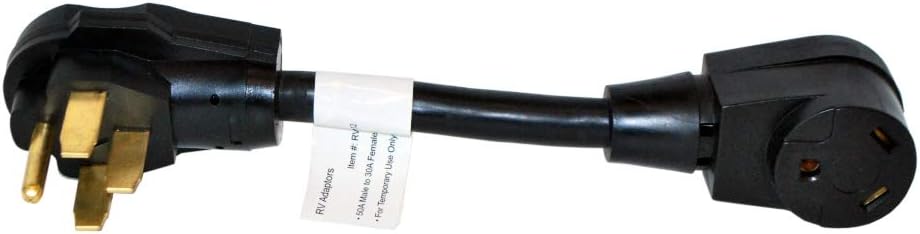 ALEKO RV50-30-12 12” Adaptors 50amp Male to 30amp Female