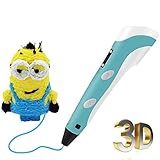 3D Pen, Ailink 3D Doodler Printing Drawing Printer Pen for Arts Crafts DIY for Kids and Adults, Compatible with PLA ABS Filament,Safe and Bright LED Display -（Blue）