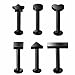 BodyJ4You 6-Pieces Labret Stud Cartilage Tragus Set 6mm or 8mm Earrings Barbell Kit 16G (1.2mm)